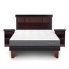Cama Europea CIC 2 Plazas Anatomic + Respaldo + 2 Veladores New Dublin Chocolate