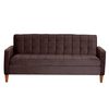 Futón Latam Home Genova Velvet 3 Cuerpos Chocolate