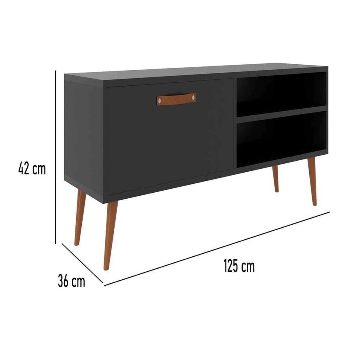 Rack TV Altavision Miami Neg Hasta 50" Negro