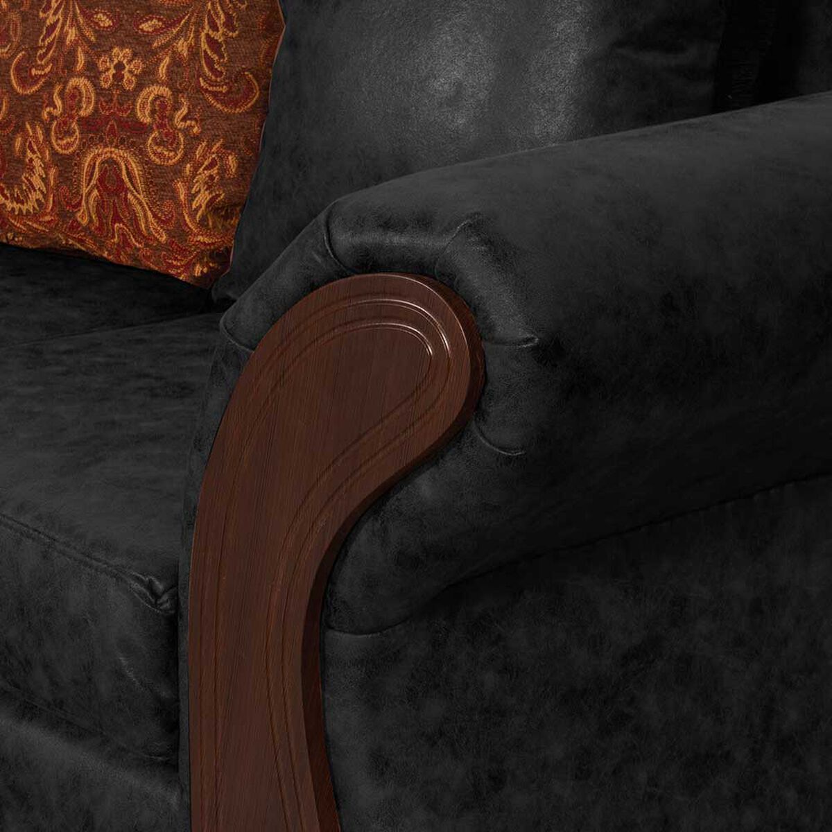 Juego de Living Black Factory Palermo 5 Cuerpos Negro