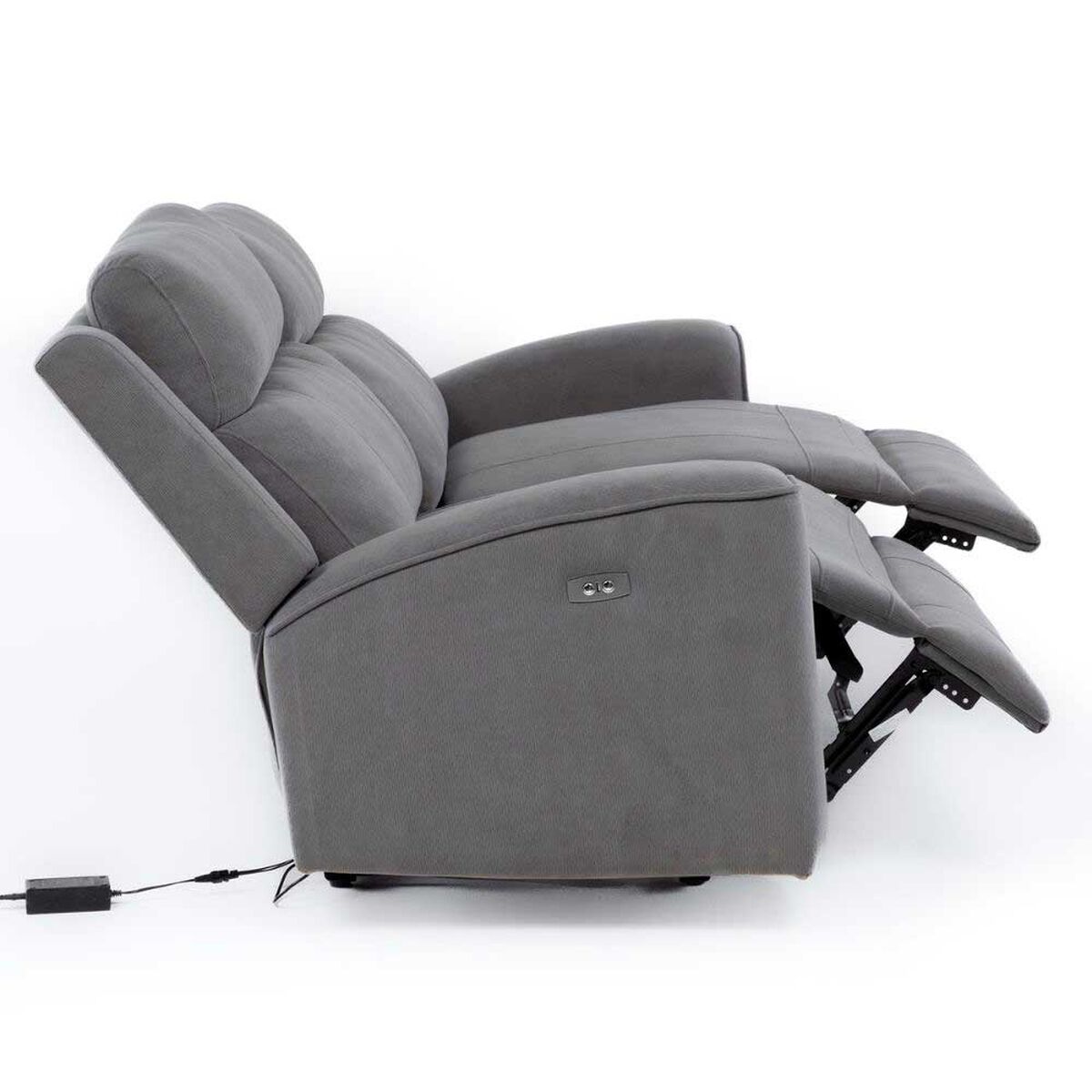 Sofá Reclinable Eléctrico Daniels KM807SPWGR 2 Cuerpos Gris