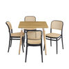 Juego de Comedor Vekkahome Praga Duna 4 Sillas Cafe