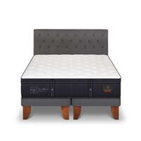 Cama Europea CIC Base Dividida King Grand Premium + Respaldo Kavery
