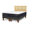 Cama Europea CIC Base Dividida King Grand Premium + Respaldo Torino Mostaza