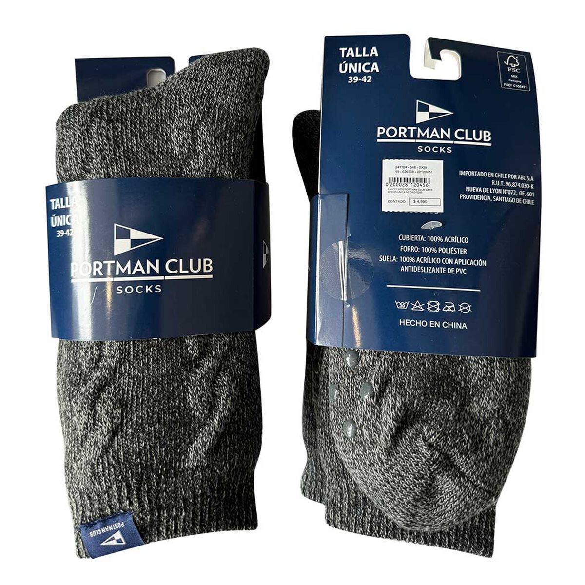 Par Calcetines T&eacute;rmicos Hombre Portman Club