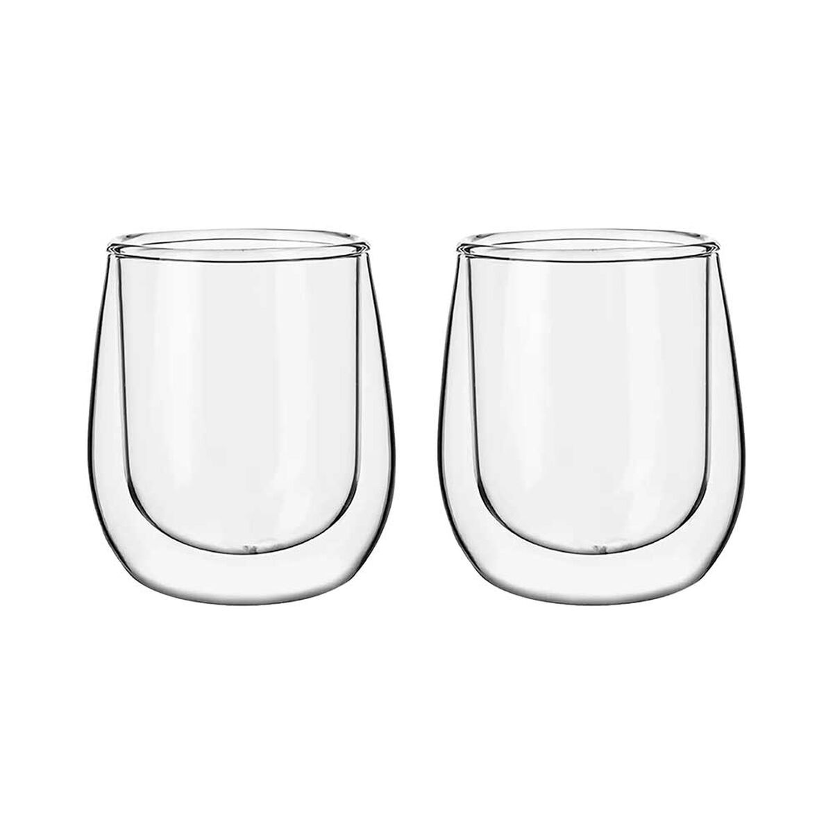 Set 2 Tazas Vidrio Doble Pared Simplit Expreso 80 ml