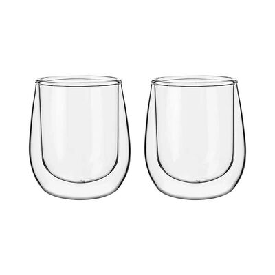 Set 2 Tazas Vidrio Doble Pared Simplit Expreso 80 ml