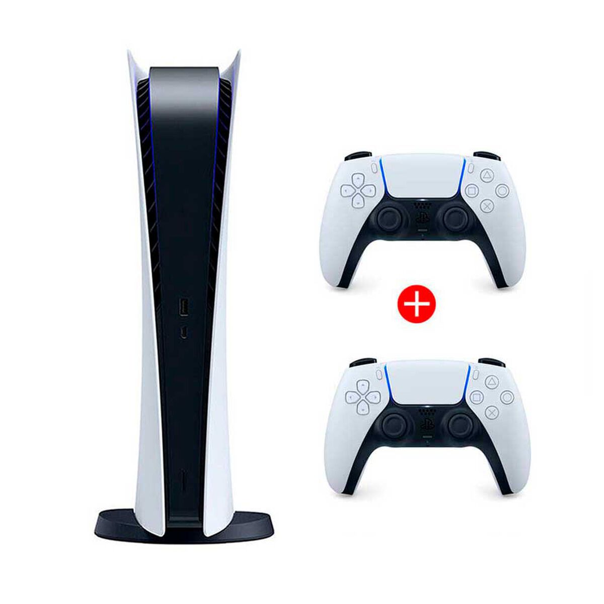 Combo Consola Sony PlayStation 5 Digital + 2 Controles Inal&aacute;mbricos DualSense