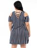 Vestido Corto Manga Corta Hombros Descubiertos Mujer Extralindas