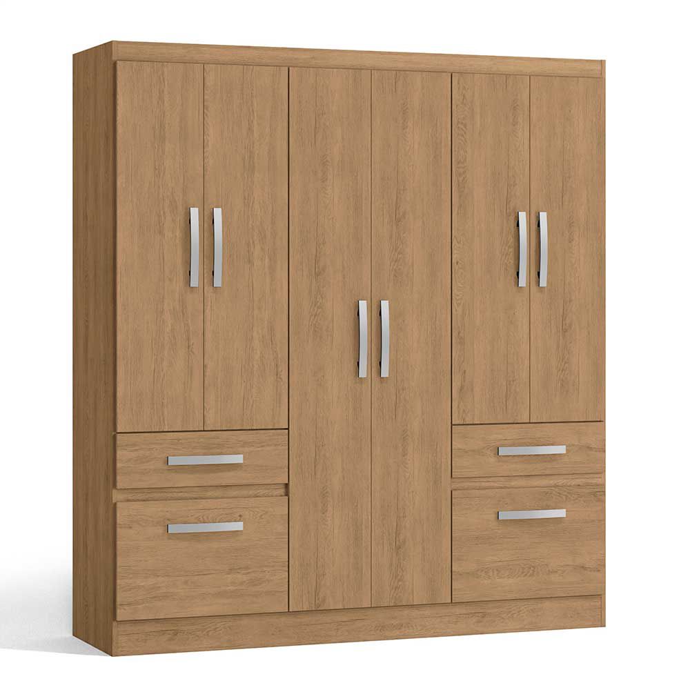 Closet Yardas Liliana 6 Puertas 4 Cajones Nogal