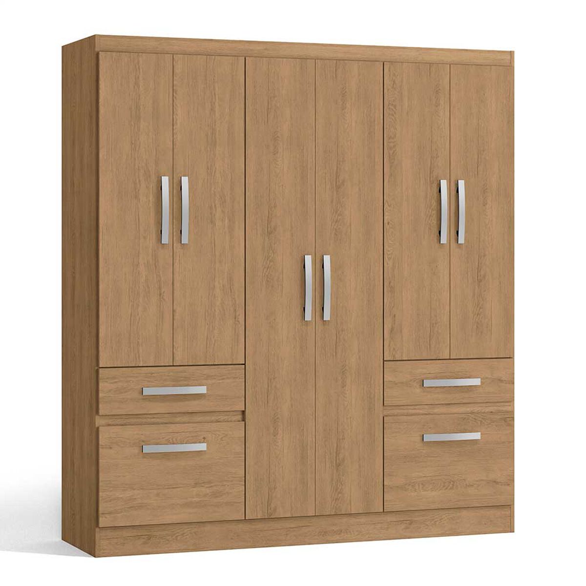 Closet Yardas Liliana 6 Puertas 4 Cajones Nogal