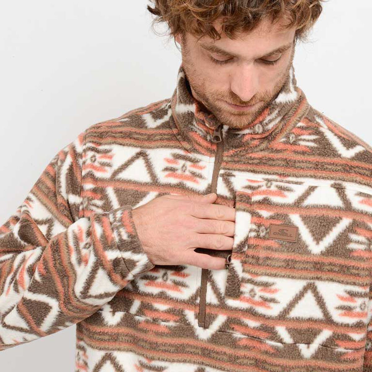 Polerón Estampado Cuello Alto Half Zipper Ajustable Hombre O´neill