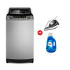 Combo Lavadora Automática Mademsa 18 SZG 18 kg.+ Plancha a Vapor MIR10 + Detergente Thopais Active Gel 3 lts.