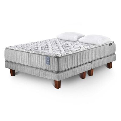 Imagen 1 del producto Juegos de Dormitorio Cama Europea Cannon Hybrid Visco 2 Plazas + 2 Almohadas