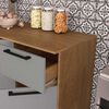 Mueble de Cocina Vekkahome Madri 1 Cajón 9 Puertas Gris