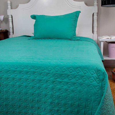 Quilt Doral 1,5 Plazas Menta Velvety