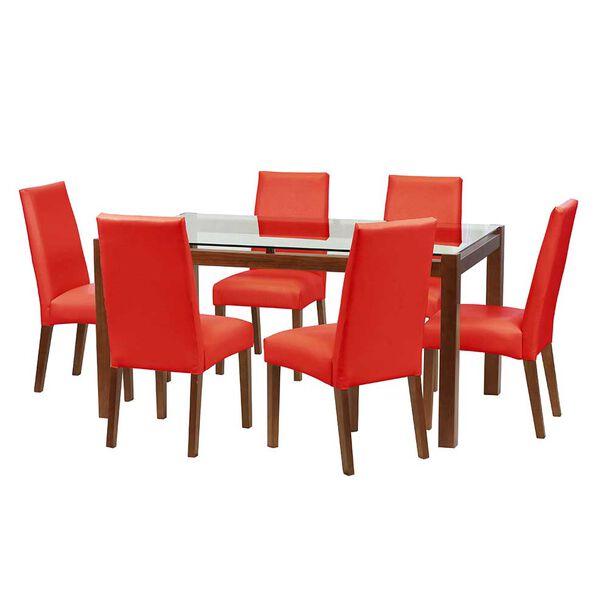 Juego de Comedor Latam Home Barcelona 6 Sillas Rojo