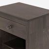 Cama Europea Rosen Base Dividida 2 Plazas New style 6 + Respaldo Ferrera Gris + 2 Veladores