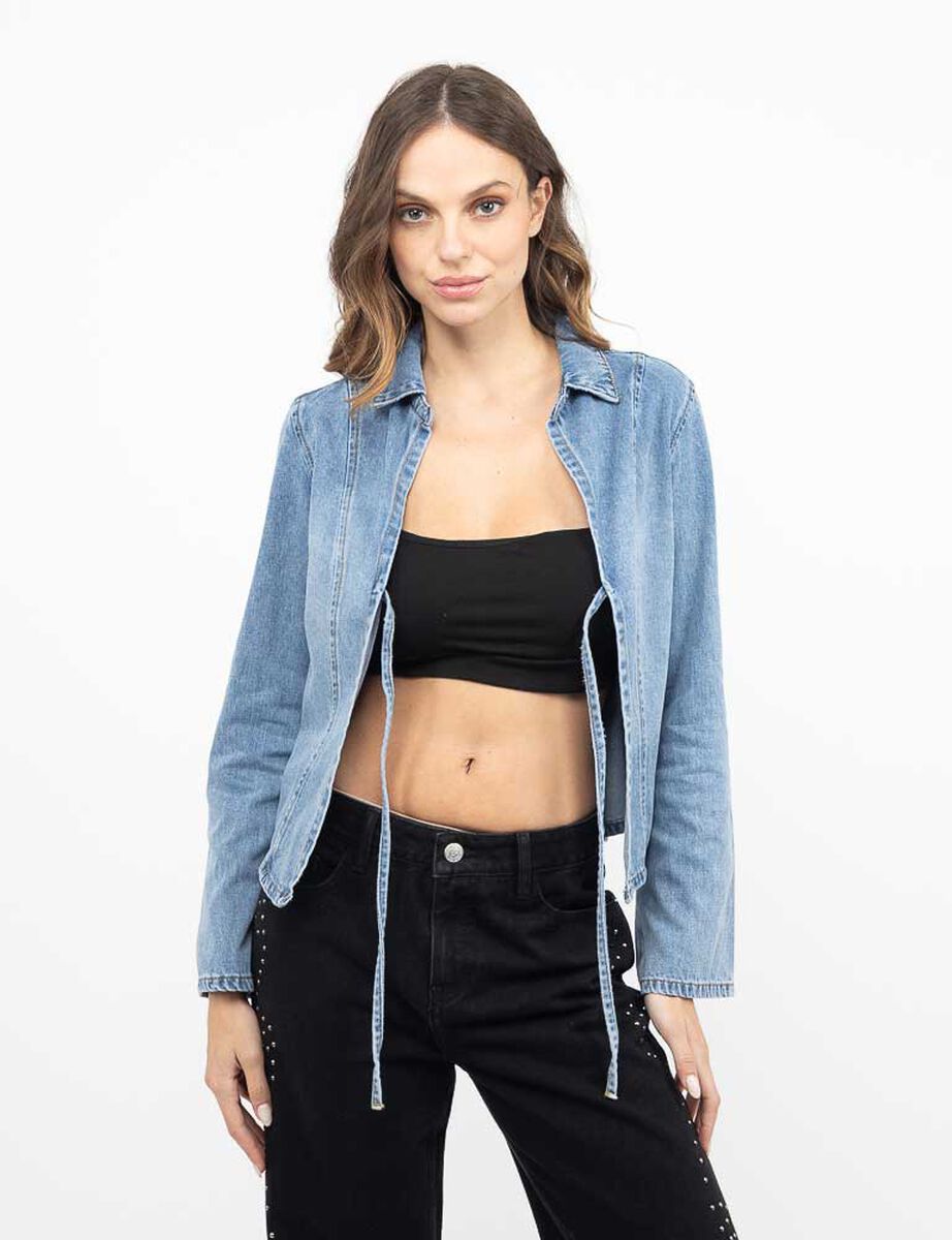 Blusa Denim Manga Larga Mujer Soviet