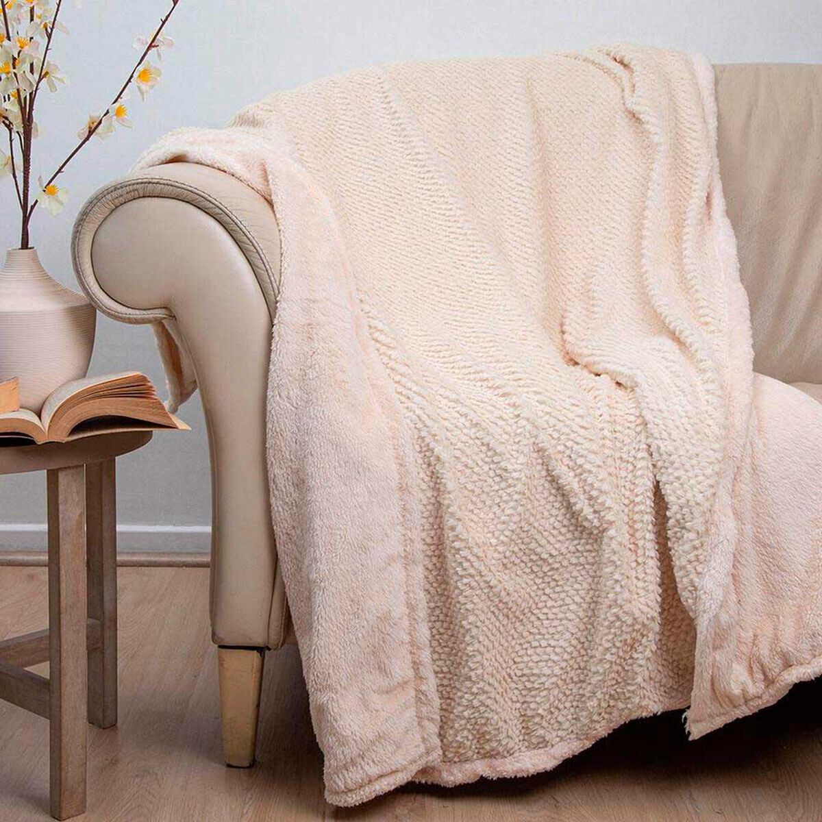 Manta de Poli&eacute;ster Doral 127 x 152 cm Fluffy Maiz