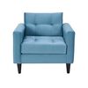Set 2 Sillones Bodevir Retro Felpa 1 Cuerpo Azul Petróleo