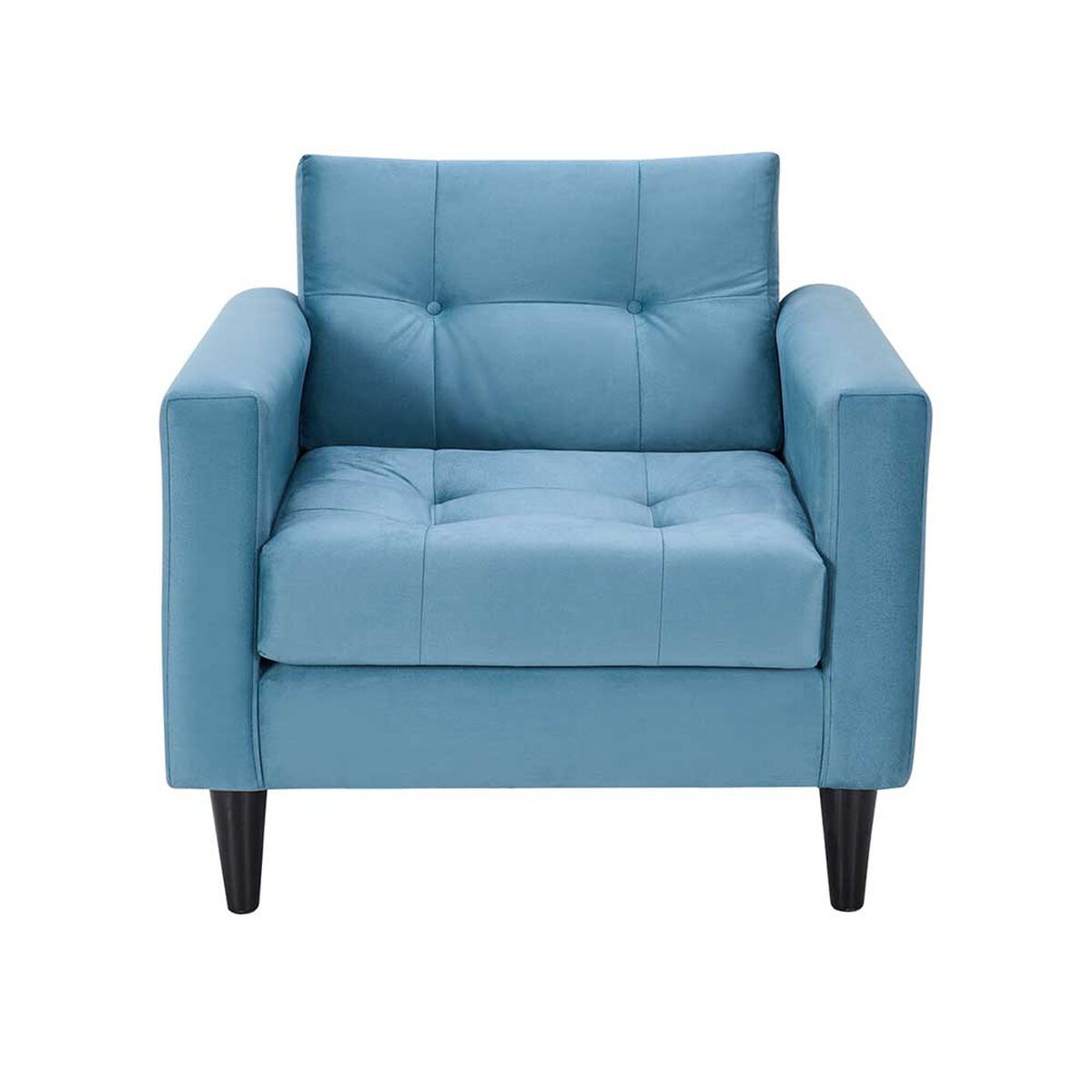 Set 2 Sillones Bodevir Retro Felpa 1 Cuerpo Azul Petróleo