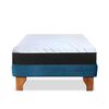 Cama Europea Latam Home 1,5 Plazas Zen Pro Azul Petroleo