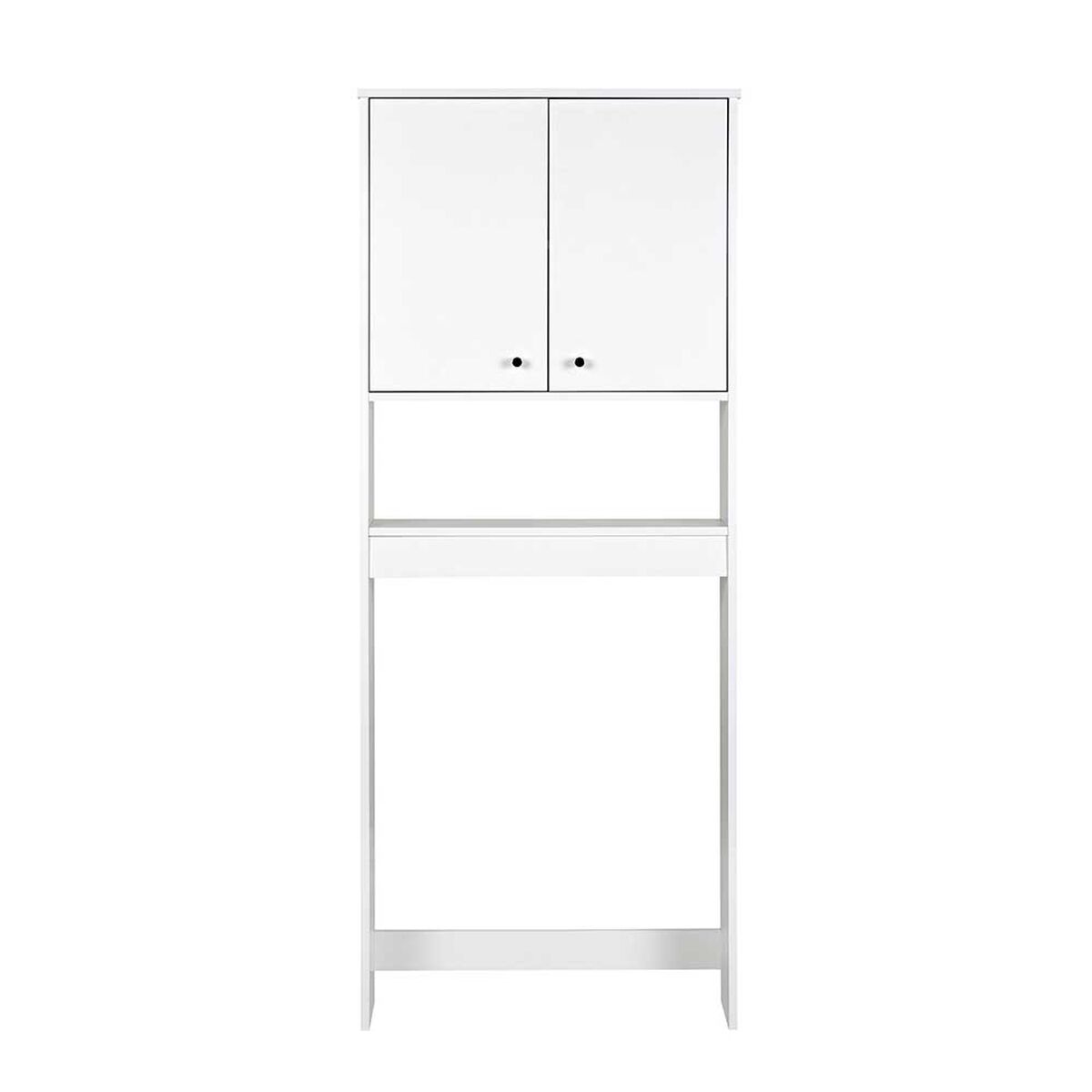 Combo Estante 2 Puertas + Estante Organizador de Baño 2 Puertas CIC Blanco