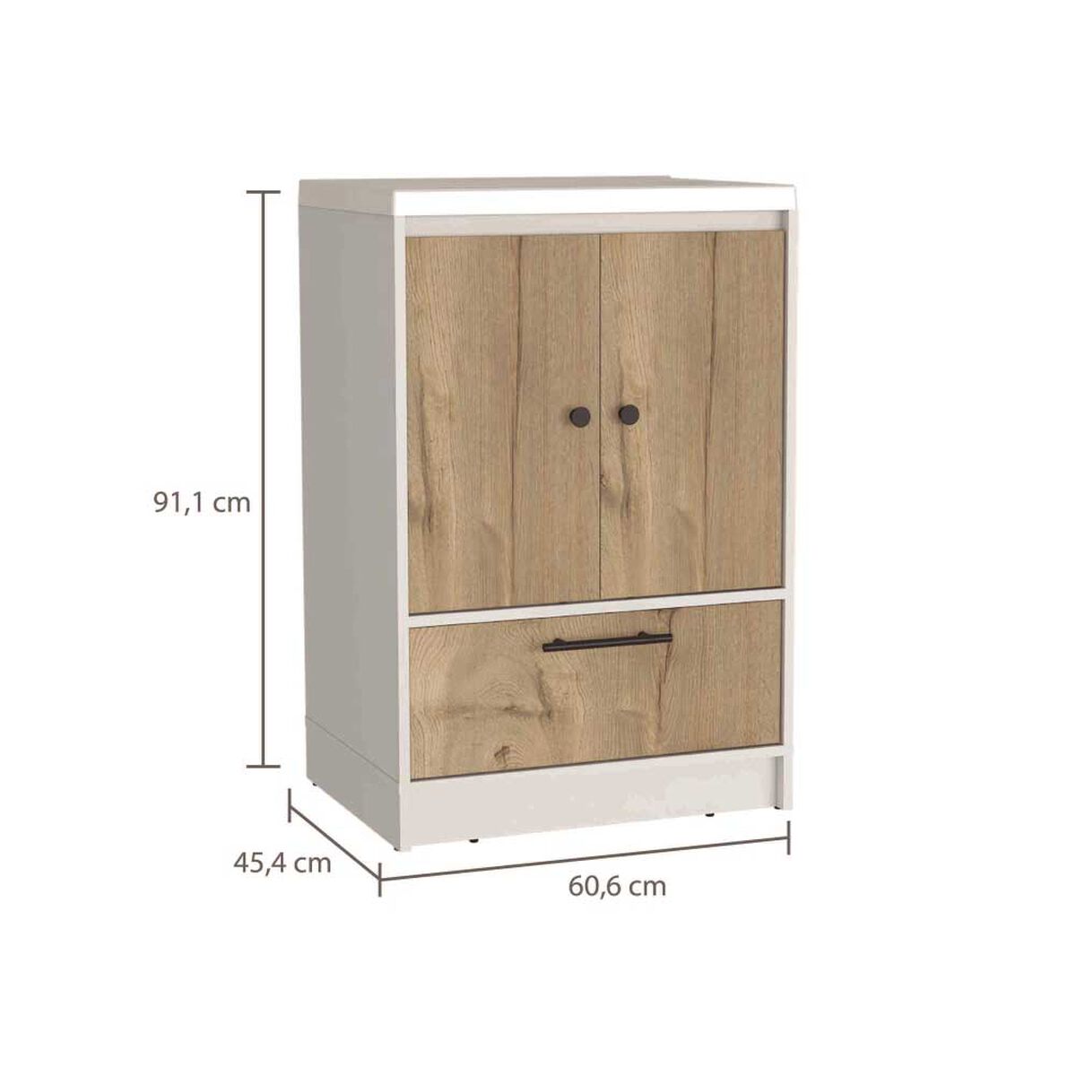 Mueble Lavamanos TuHome Bath Bi Color 2 Puertas 1 Caj&oacute;n Duna Blanco