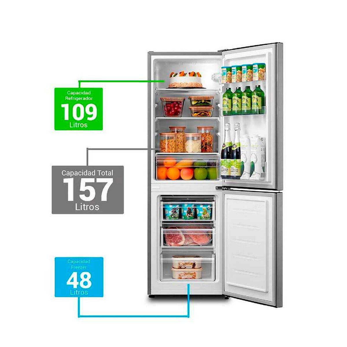 Refrigerador Fr&iacute;o Directo Libero LRB-180DFI 157 lts.