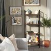Repisa Escalera Fm Furniture Metalwood Colection Marrón Rústico