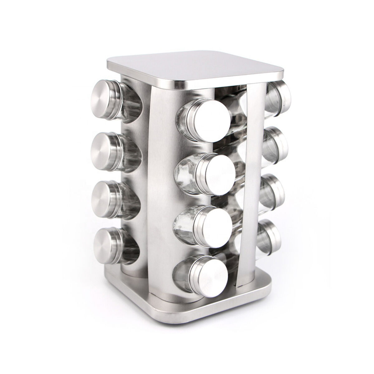 Especiero Condimentos Acero Inoxidable Simplit Plata 16 Piezas