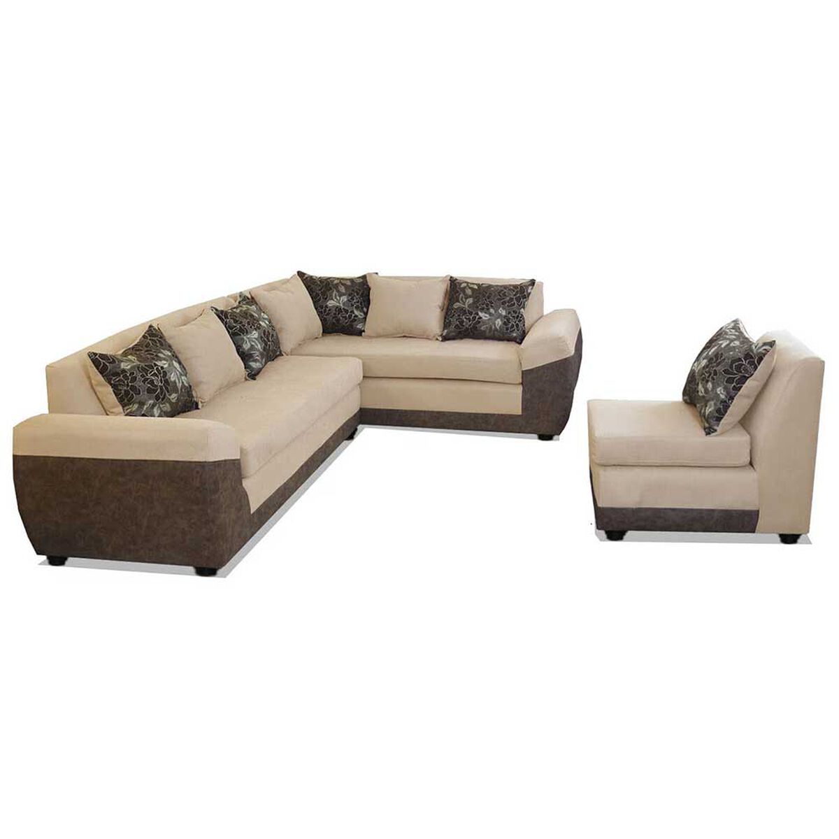 Sofá Seccional Modular Elegant Detail Houston 7 Cuerpos Beige
