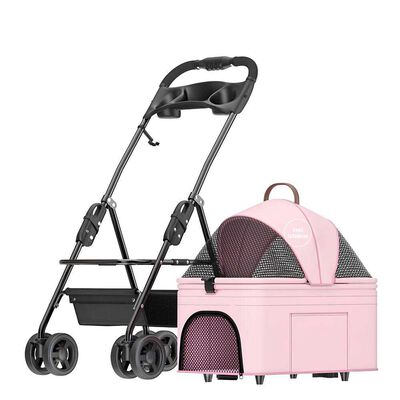 Coche para Mascota LuBabycas Paws Rosado