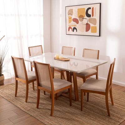 Imagen 2 del producto Juego de Comedor Roca Nara 6 Sillas Beige