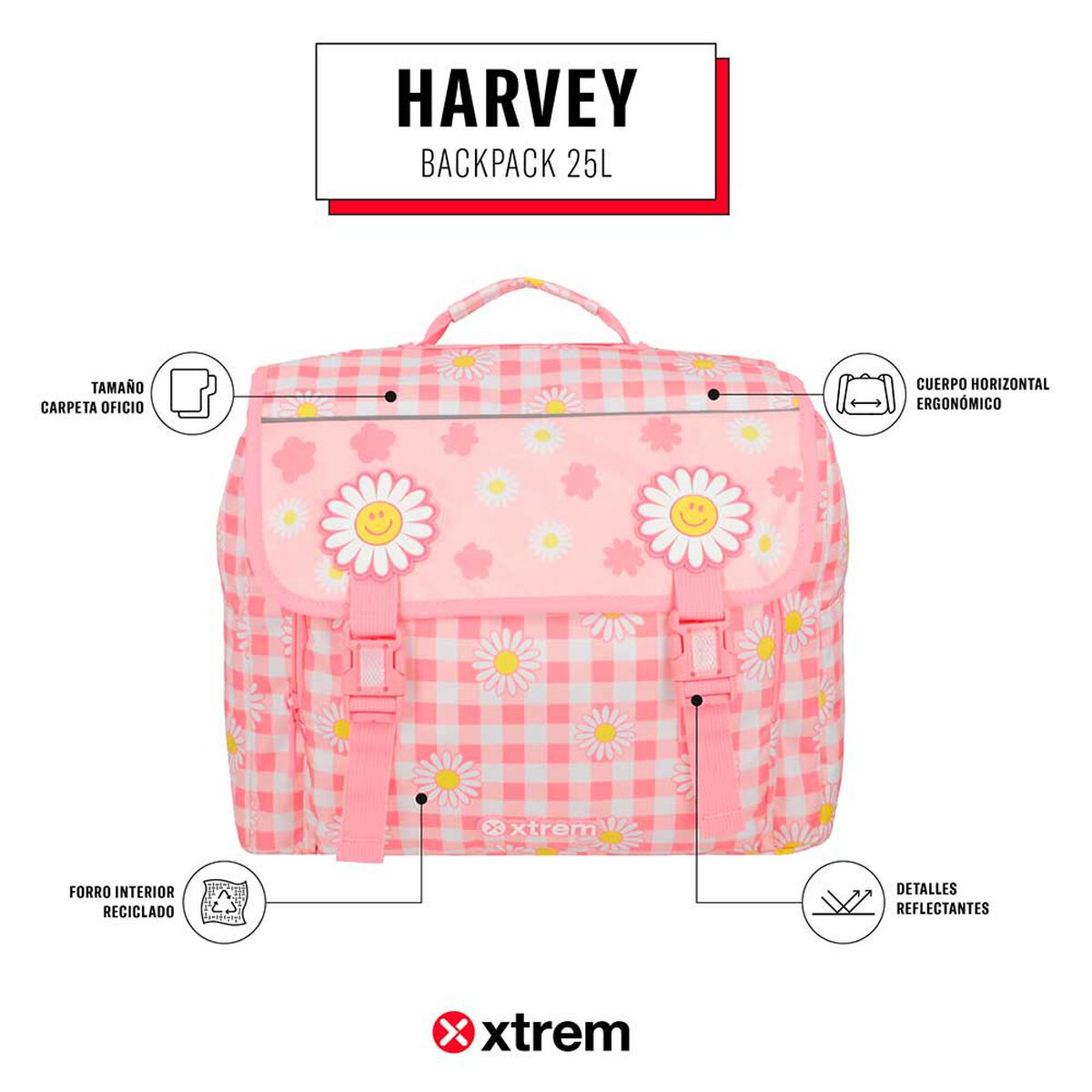 Mochila Xtrem Harvey 5XT Rosado