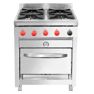 Cocina Industrial a Gas Ticgas 4 Platos 50x50 Gas Natural