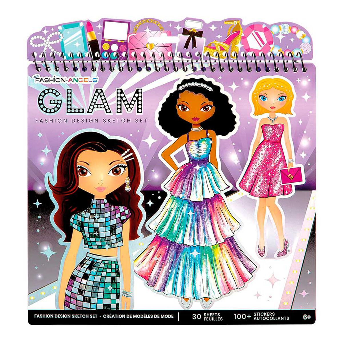 Set Diseña con Stickers Glam Fashion Angels