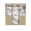 2 Estantes 2 Puertas + Estante 4 Repisas + 3 Complementos TuHome Home Macadamia