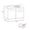 Mueble de Cocina Lavaplatos TuHome Orion 2 Puertas 1 Cajón Duna Blanco