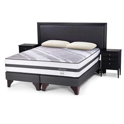 Imagen 1 del producto Cama Europea Rosen King Base Dividida Driven + Set Maderas Nolita + Almohadas