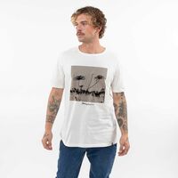 Polera Estampada Manga Corta Hombre Ypsd Blanco