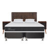 Box Spring CIC Base Dividida 2 Plazas New Ortopedic + Respaldo + 2 Veladores Baker + Almohada