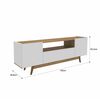 Rack TV Onessta Portobelo hasta 75" Miel Blanco