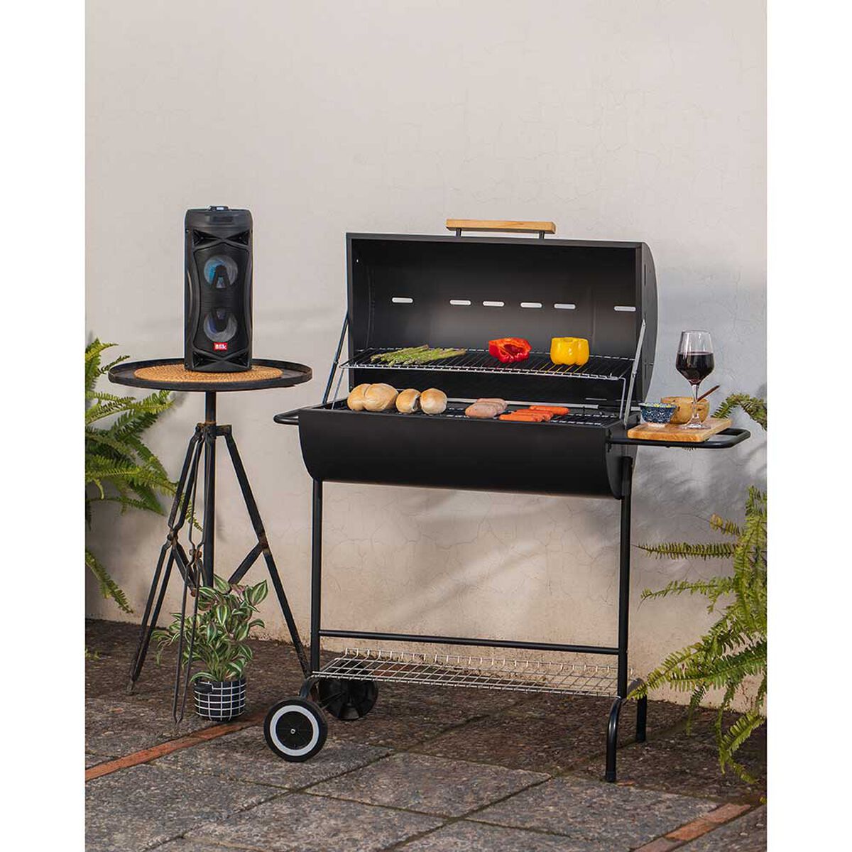 Parrilla a Carb&oacute;n Medio Tambor Casanova Mediana
