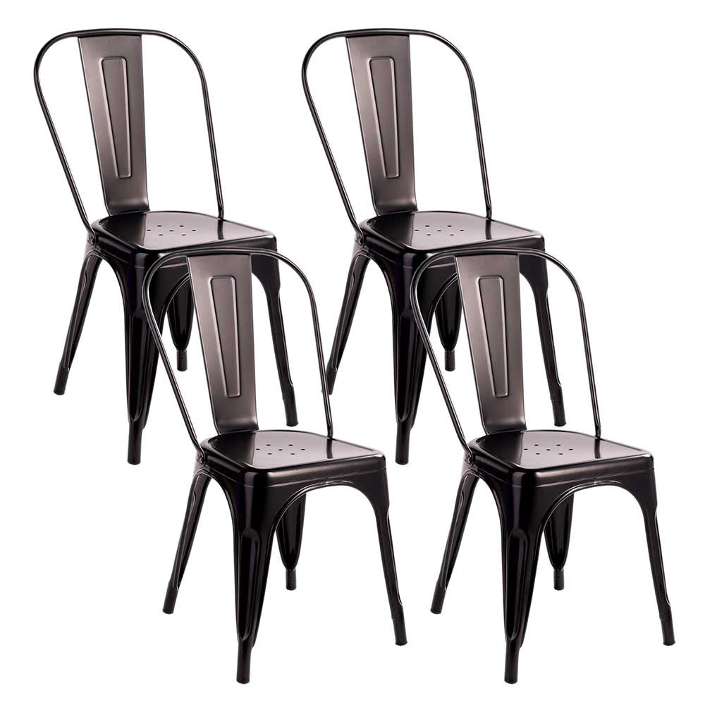 Pack de 4 Sillas Novahus Tolix Negro