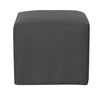 Juego de Living Innovamuebles Marco Sofá 3 Cuerpos + 2 Pouf Gris Oscuro