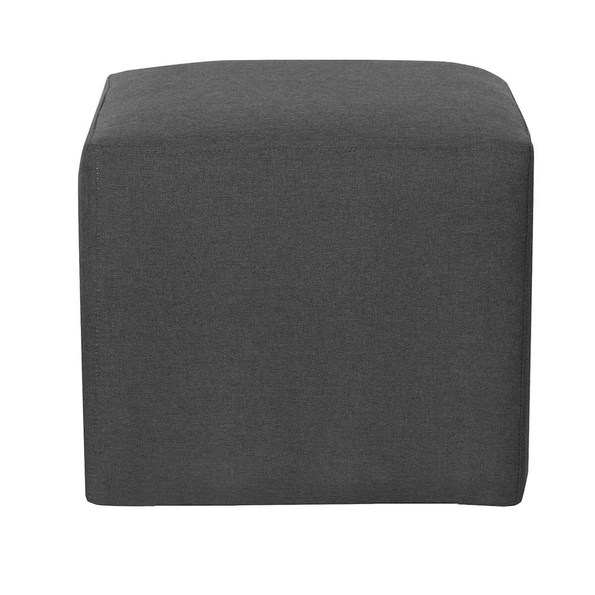 Juego de Living Innovamuebles Marco Sofá 3 Cuerpos + 2 Pouf Gris Oscuro