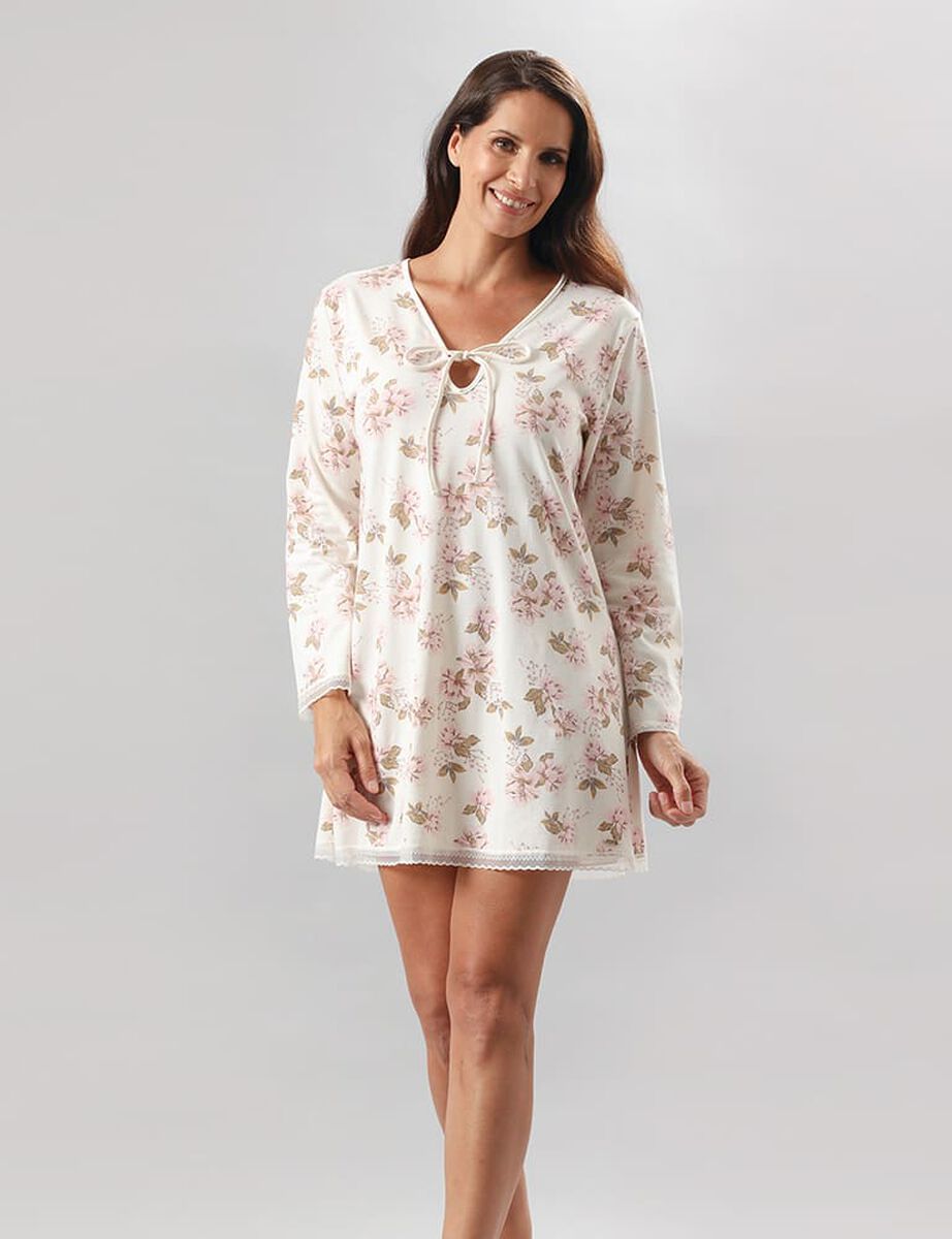 Camisa de Dormir Mujer Flores
