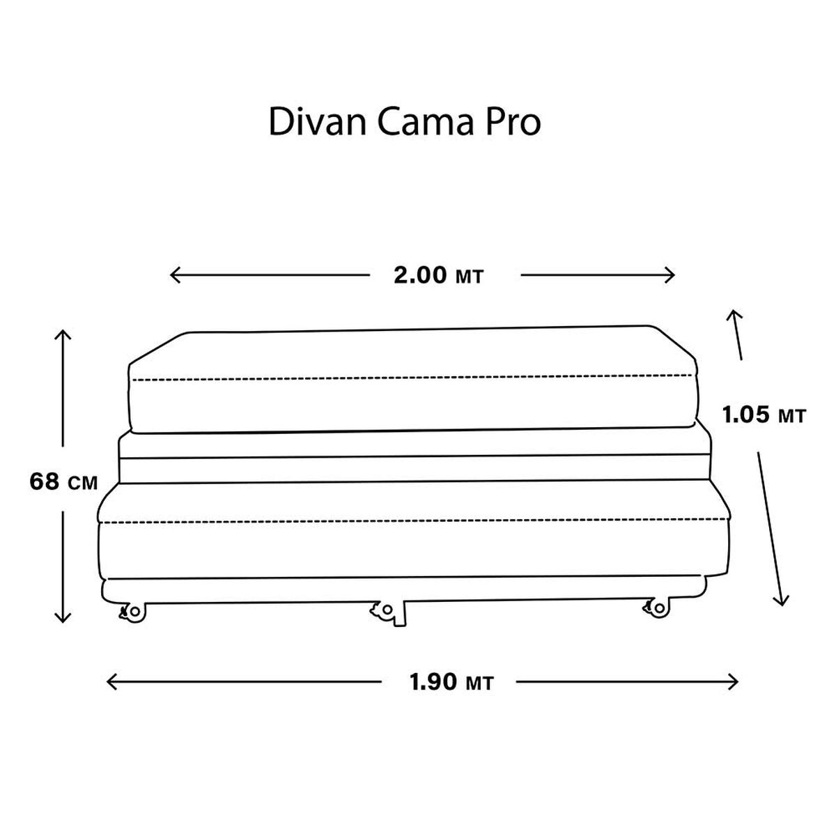 Cama Nido Latam Home 1,5 Plazas Zen Pro Tela Chocolate